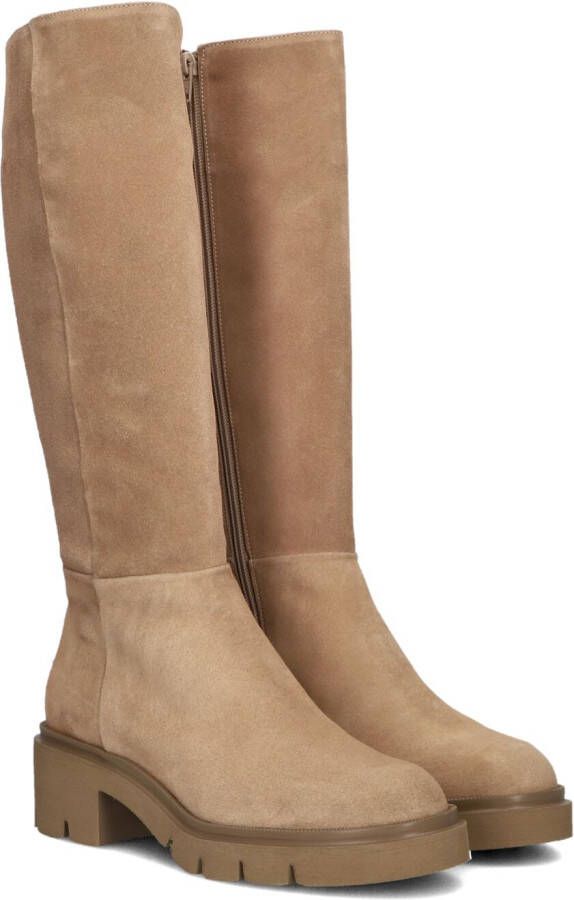 SOFTWAVES Hoge Laarzen Dames Vera 06 Maat: 37 5 Materiaal: Suède Kleur: Camel