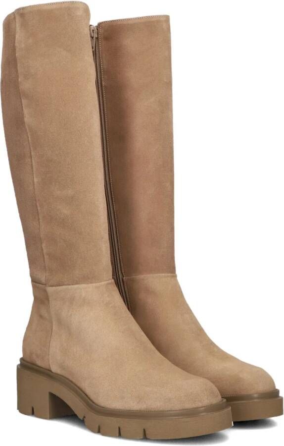 SOFTWAVES Hoge Laarzen Dames Vera 06 Maat: 37 5 Materiaal: Suède Kleur: Camel
