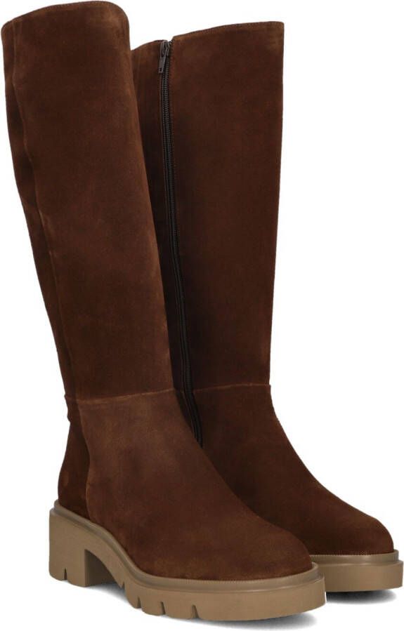 SOFTWAVES Hoge Laarzen Dames Vera 06 Maat: 38 5 Materiaal: Suède Kleur: Bruin