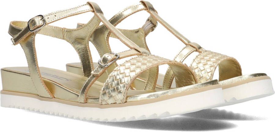 SOFTWAVES Sandalen Dames 7.42.62 Maat: 41 Materiaal: Leer Kleur: Goud