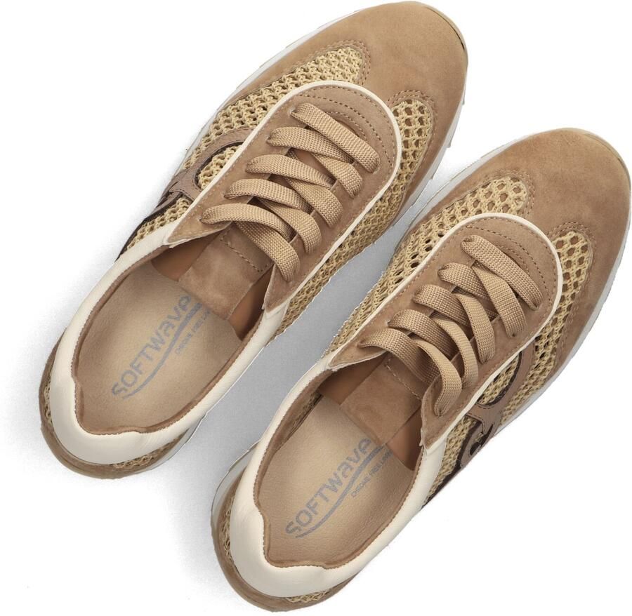 SOFTWAVES Lage Sneakers Dames 9.32.29 Textiel Beige - Foto 4