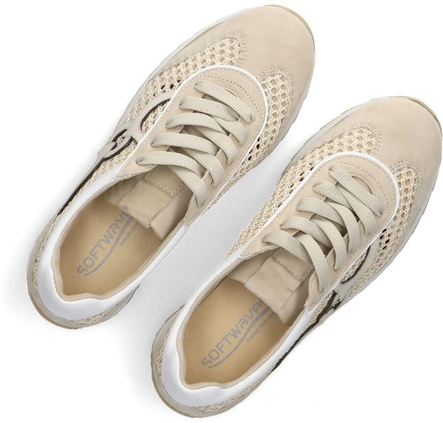 SOFTWAVES Lage Sneakers Dames 9.32.29 Suède Beige - Foto 3