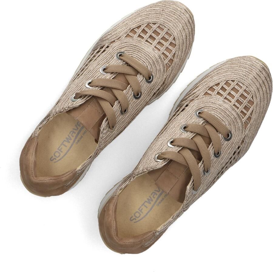 SOFTWAVES Lage Sneakers Dames 9.32.30 Textiel Goudkleurig - Foto 3