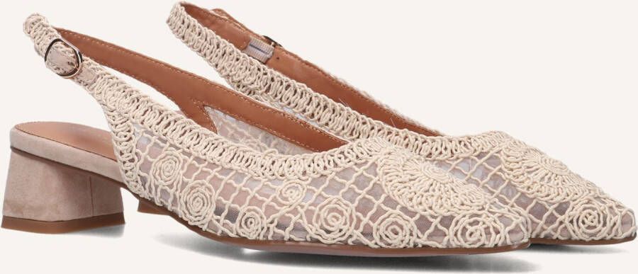 STEFANO LAURAN Slingbacks Dames D24059 Maat: 41 Materiaal: Textiel Kleur: Beige
