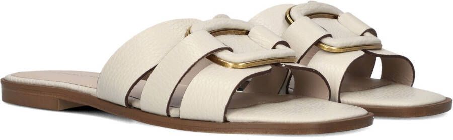 STEFANO LAURAN Slippers Dames 24152 Maat: 41 Materiaal: Leer Kleur: Beige