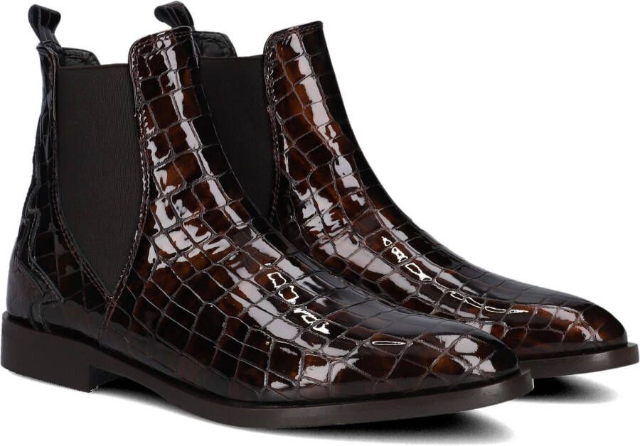 STEFANO LAURAN Enkellaarsjes Dames S3298 Maat: 43 Materiaal: Lakleer Kleur: Bruin