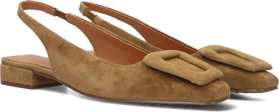 STEFANO LAURAN Slingbacks Dames 58577a Maat: 41 Materiaal: Suède Kleur: Camel