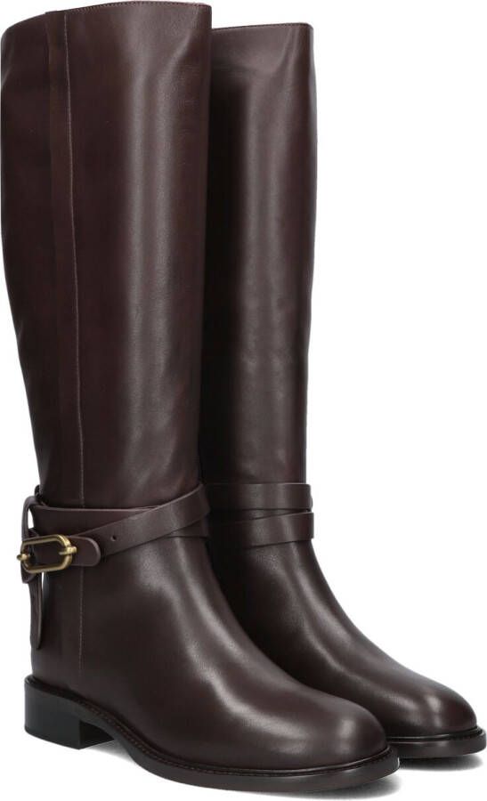 STEFANO LAURAN Hoge Laarzen Dames Pe2076 Maat: 38 Materiaal: Leer Kleur: Bruin