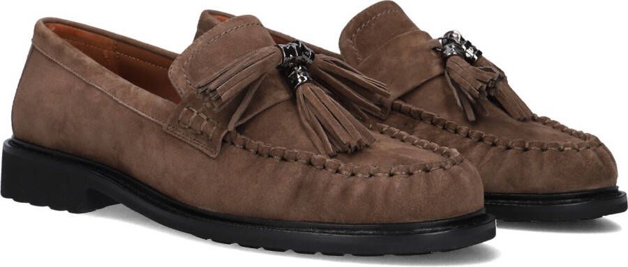 STEFANO LAURAN Loafers Dames Pe2013 Maat: 38 5 Materiaal: Suède Kleur: Taupe