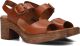 STEFANO LAURAN Sandalen met Hak Dames 930 Leer Cognac - Bruin