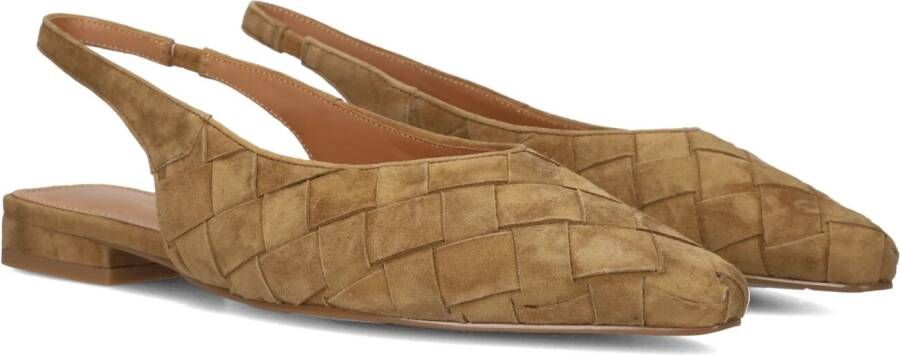 STEFANO LAURAN Slingbacks Dames 6155 Maat: 38 Materiaal: Suède Kleur: Camel