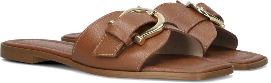 STEFANO LAURAN Slippers Dames 23100 Maat: 42 Materiaal: Leer Kleur: Bruin