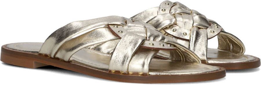 STEFANO LAURAN Slippers Dames 24003 Maat: 42 Materiaal: Leer Kleur: Goud
