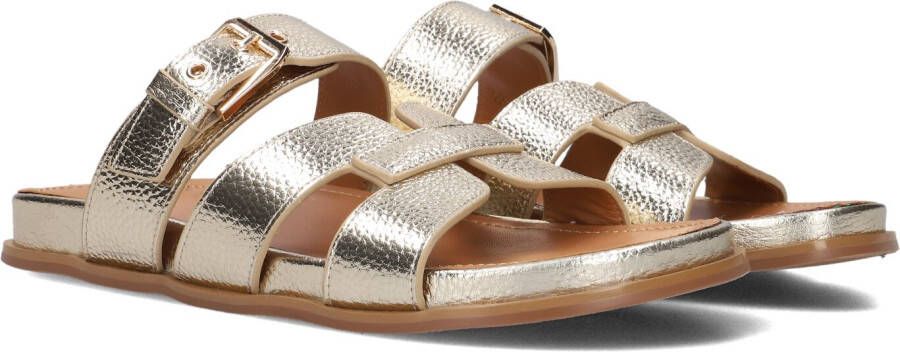 STEFANO LAURAN Teenslippers Dames 89863 1661 Maat: 40 Materiaal: Leer Kleur: Goud