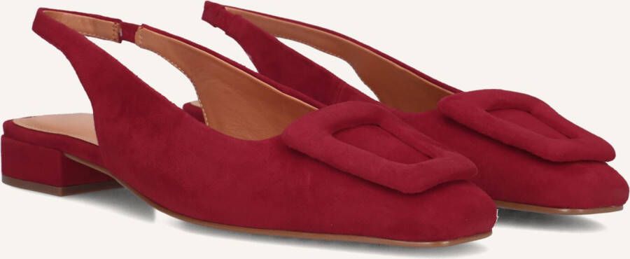 STEFANO LAURAN Slingbacks Dames 58577a Maat: 39 Materiaal: Suède Kleur: Rood