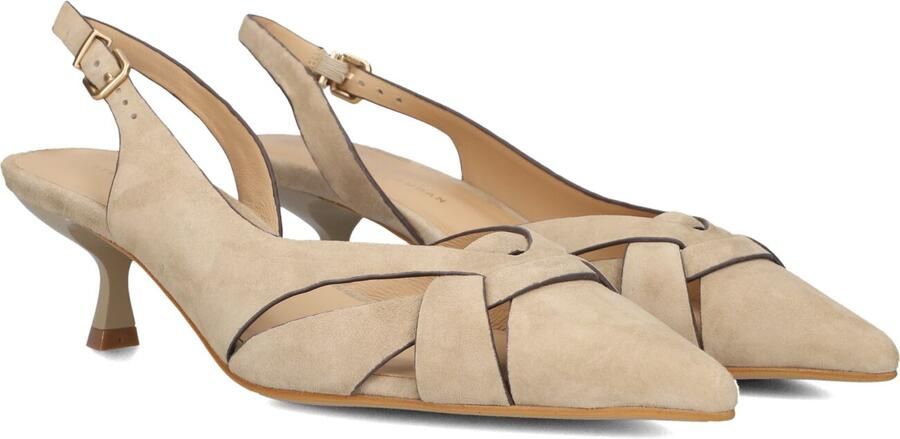 STEFANO LAURAN Slingbacks Dames St2639 Maat: 43 Materiaal: Suède Kleur: Beige