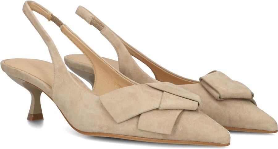 STEFANO LAURAN Slingbacks Dames St2642 Maat: 35 Materiaal: Suède Kleur: Beige