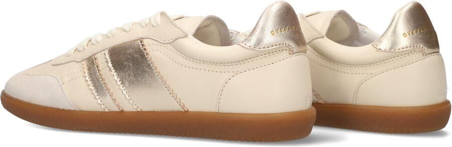 STEFANO LAURAN Lage Sneakers Dames 1white117 Leer Beige - Foto 5