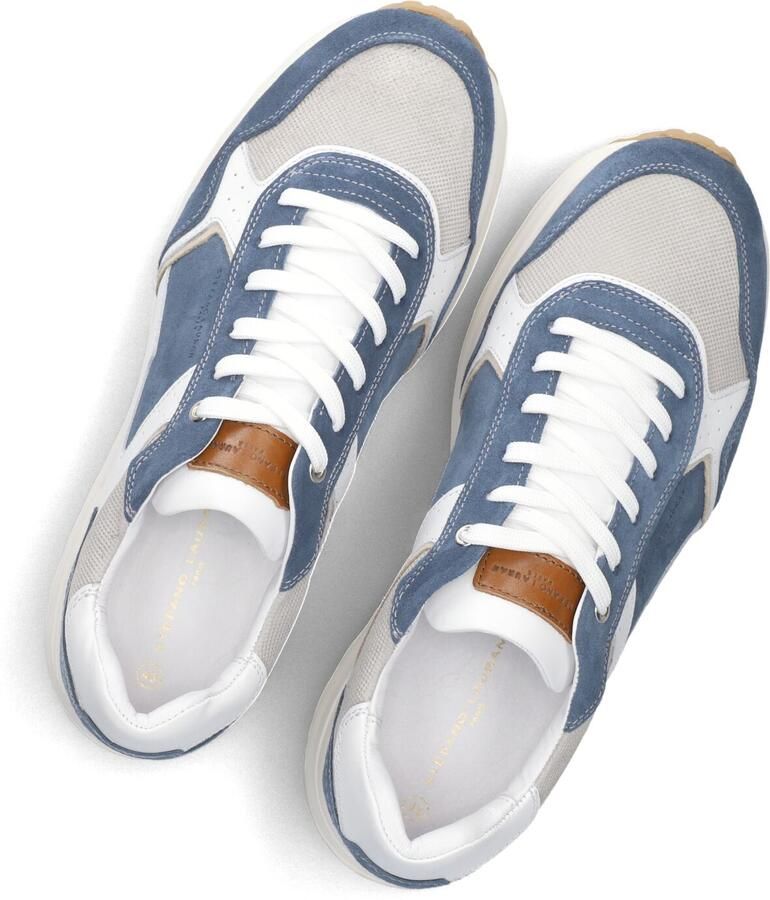 STEFANO LAURAN Lage Sneakers Heren Star 005 Leer Blauw - Foto 4