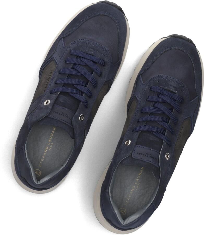 STEFANO LAURAN Lage Sneakers Heren Star 005 Suède Donkerblauw - Foto 4