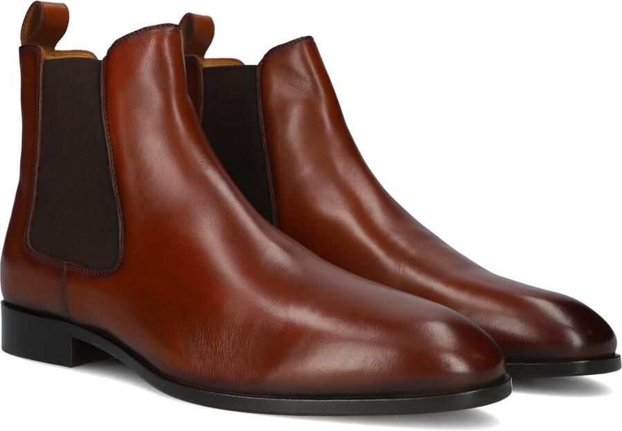 STEFANO LAURAN Chelsea Boots Heren Art-4001 Leer Cognac