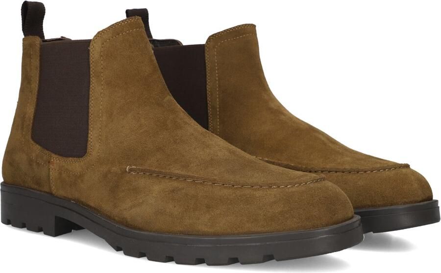 STEFANO LAURAN Chelsea Boots Heren Art-4502 Suède Cognac