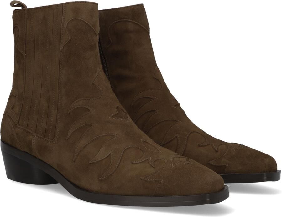 Stefano Lauran 4128hl x25060 Enkellaarsjes Enkelboots met rits Dames Bruin