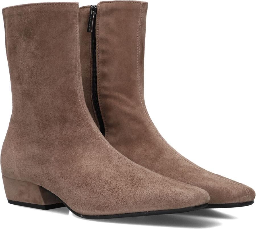 Stefano Lauran BiBi Lou Slippers Dames Sandalen Instappers Damesschoenen Leer Blokhak 761Z10VK Zwart - Foto 4
