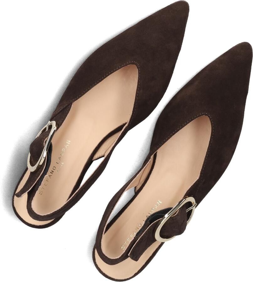 STEFANO LAURAN Slingbacks Dames 4548 Maat: 42 Materiaal: Suède Kleur: Bruin - Foto 2