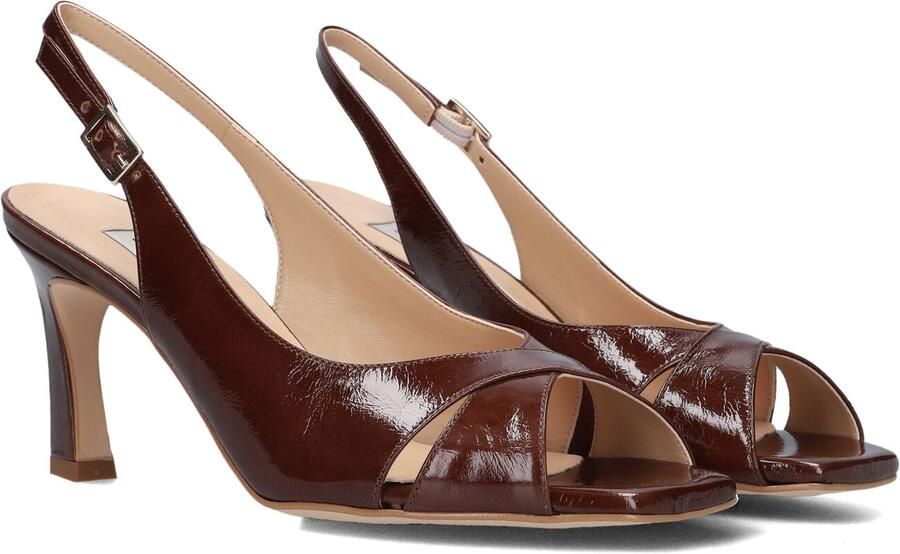 STEFANO LAURAN Slingbacks Dames 6716 Maat: 36 Materiaal: Lakleer Kleur: Bruin