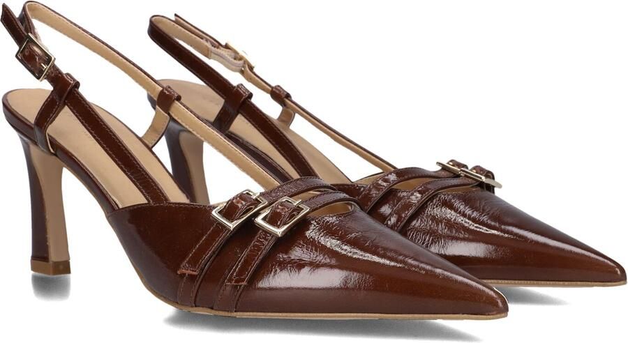 STEFANO LAURAN Slingbacks Dames 77212 Maat: 38 Materiaal: Lakleer Kleur: Bruin