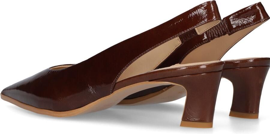 STEFANO LAURAN Slingbacks Dames 8879 Maat: 43 Materiaal: Lakleer Kleur: Bruin - Foto 3