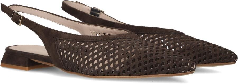STEFANO LAURAN Slingbacks Dames Genny Maat: 36 Materiaal: Suède Kleur: Bruin