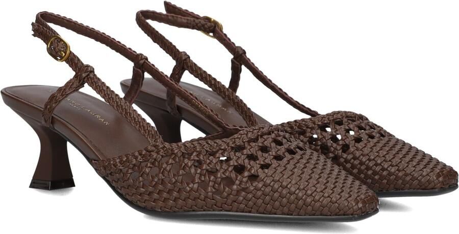 STEFANO LAURAN Slingbacks Dames Pe2601 Maat: 38 Materiaal: Textiel Kleur: Bruin