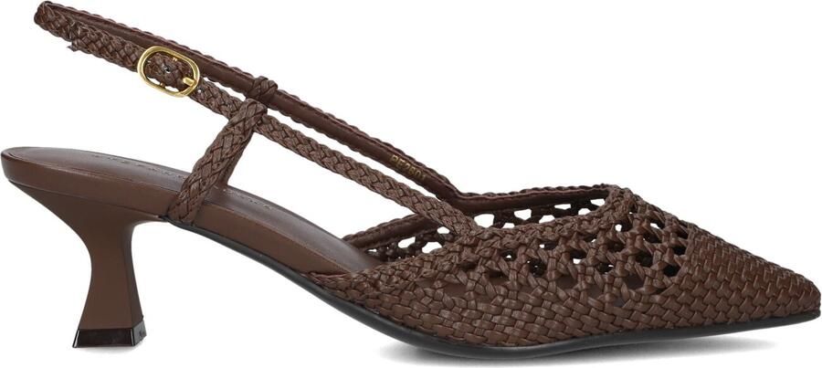 STEFANO LAURAN Slingbacks Dames Pe2601 Maat: 38 Materiaal: Textiel Kleur: Bruin - Foto 3