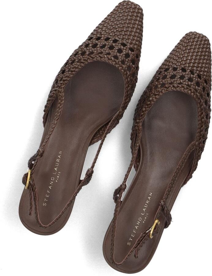 STEFANO LAURAN Slingbacks Dames Pe2601 Maat: 38 Materiaal: Textiel Kleur: Bruin - Foto 2