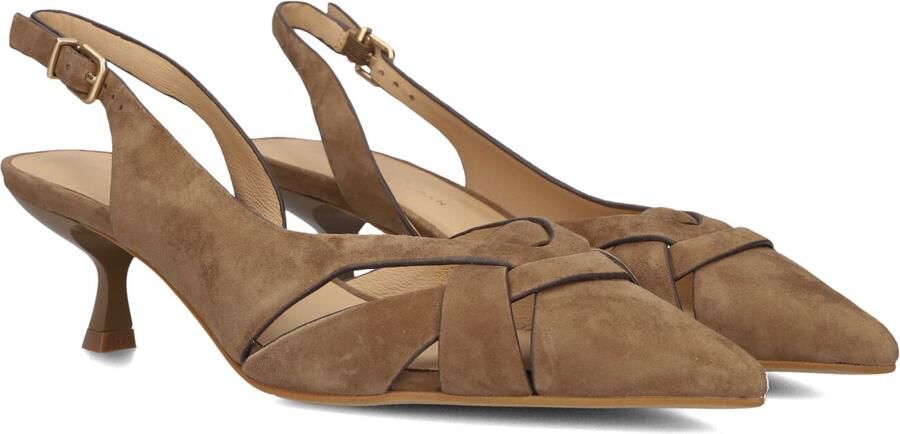 STEFANO LAURAN Slingbacks Dames St2639 Maat: 38 Materiaal: Suède Kleur: Taupe