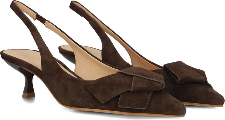 STEFANO LAURAN Slingbacks Dames St2642 Maat: 36 Materiaal: Suède Kleur: Bruin