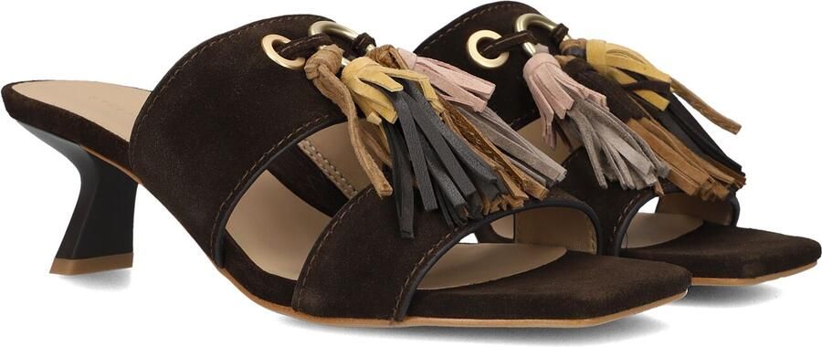 STEFANO LAURAN Slingbacks Dames St2651b Maat: 43 Materiaal: Suède Kleur: Bruin