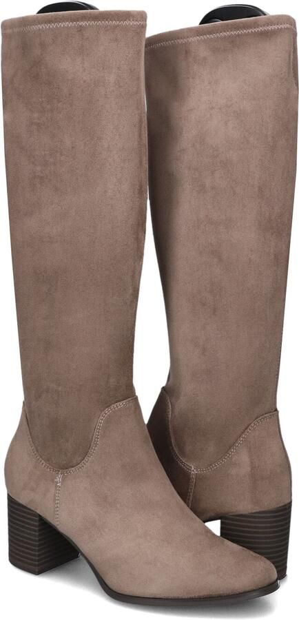 STEFANO LAURAN Hoge Laarzen Dames 25503 Suède Taupe - Foto 5
