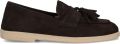 STEFANO LAURAN Loafers Dames Olga Suède Bruin - Donkerbruin