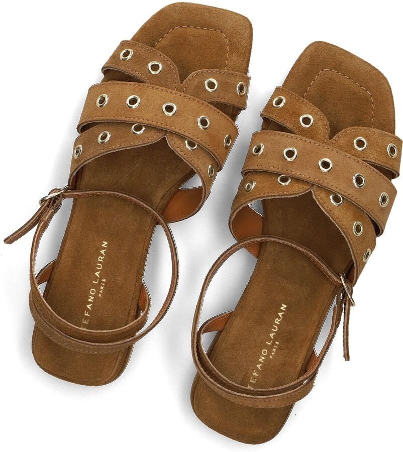 STEFANO LAURAN Sandalen met Hak Dames 25014 Maat: 43 Materiaal: Suède Kleur: Camel - Foto 2