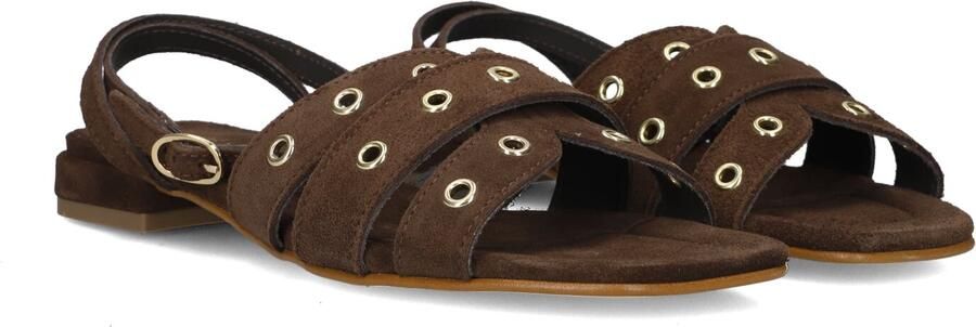 STEFANO LAURAN Sandalen met Hak Dames 25014 Maat: 38 Materiaal: Suède Kleur: Bruin