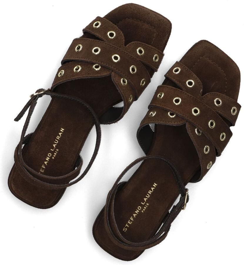 STEFANO LAURAN Sandalen met Hak Dames 25014 Maat: 38 Materiaal: Suède Kleur: Bruin - Foto 2