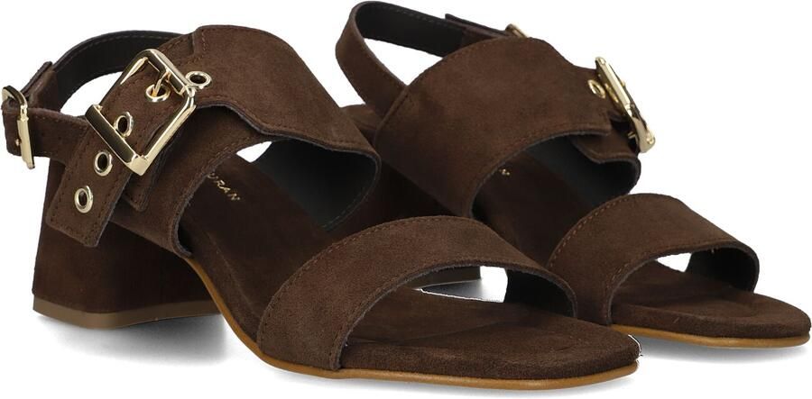 STEFANO LAURAN Sandalen met Hak Dames 25038 Maat: 37 Materiaal: Suède Kleur: Bruin