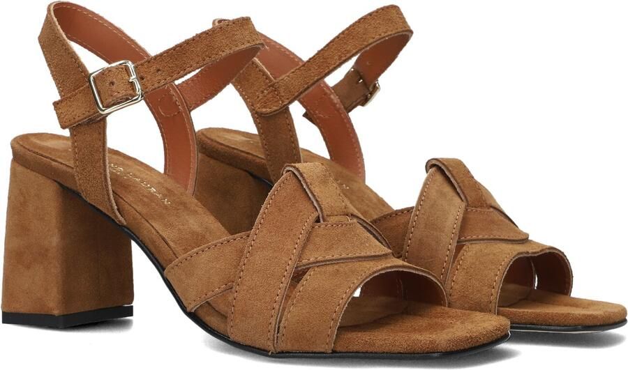 STEFANO LAURAN Sandalen met Hak Dames 25149 Maat: 40 Materiaal: Suède Kleur: Camel