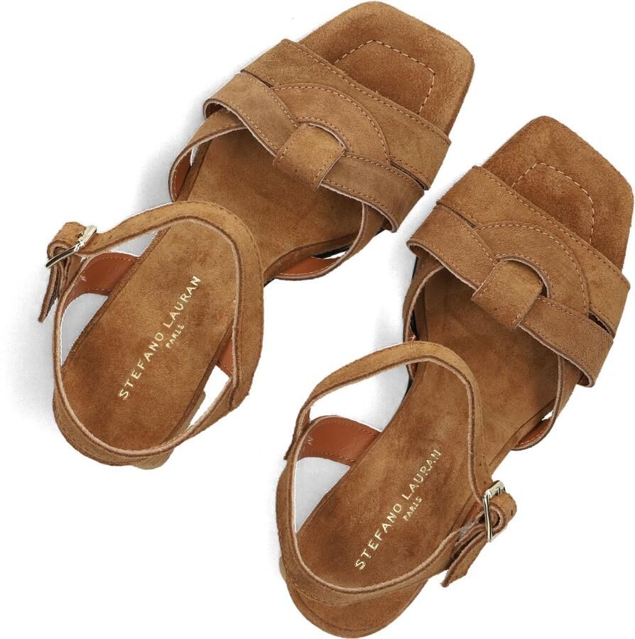 STEFANO LAURAN Sandalen met Hak Dames 25149 Maat: 40 Materiaal: Suède Kleur: Camel - Foto 2