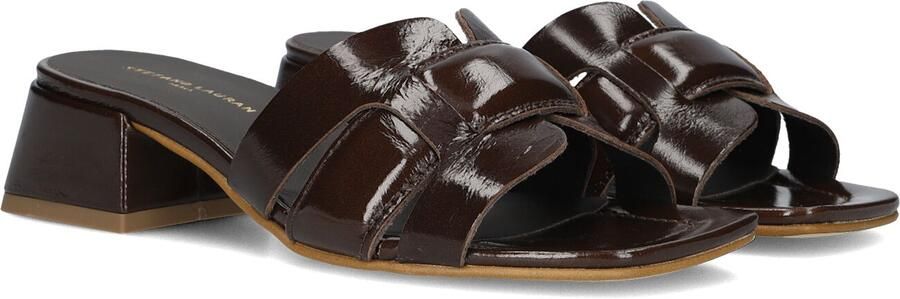 STEFANO LAURAN Slippers Dames 24050 H Maat: 42 Materiaal: Lakleer Kleur: Bruin