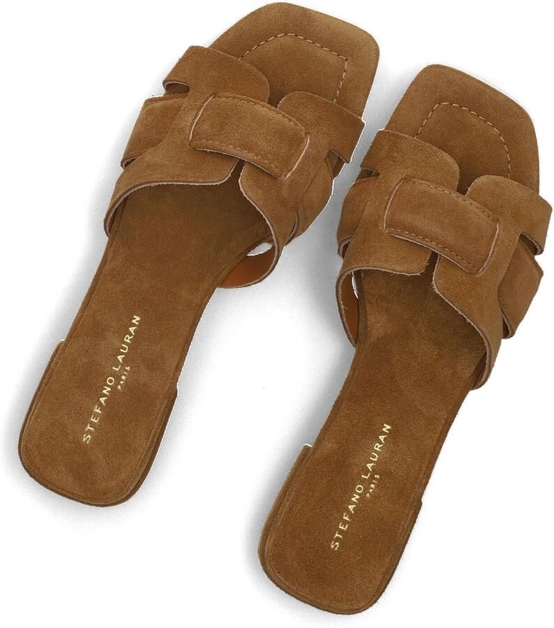 STEFANO LAURAN Slippers Dames 24050 Maat: 37 Materiaal: Suède Kleur: Bruin - Foto 2