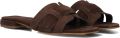 STEFANO LAURAN Slippers Dames 24050 Suède Bruin - Donkerbruin